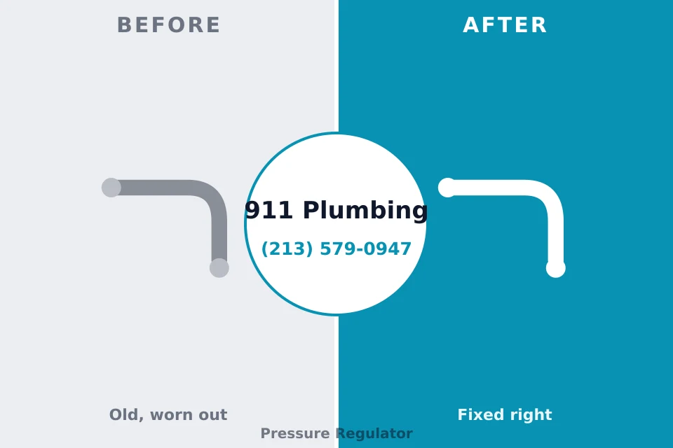 Before and after: plumbing repair Seal Beach, CA